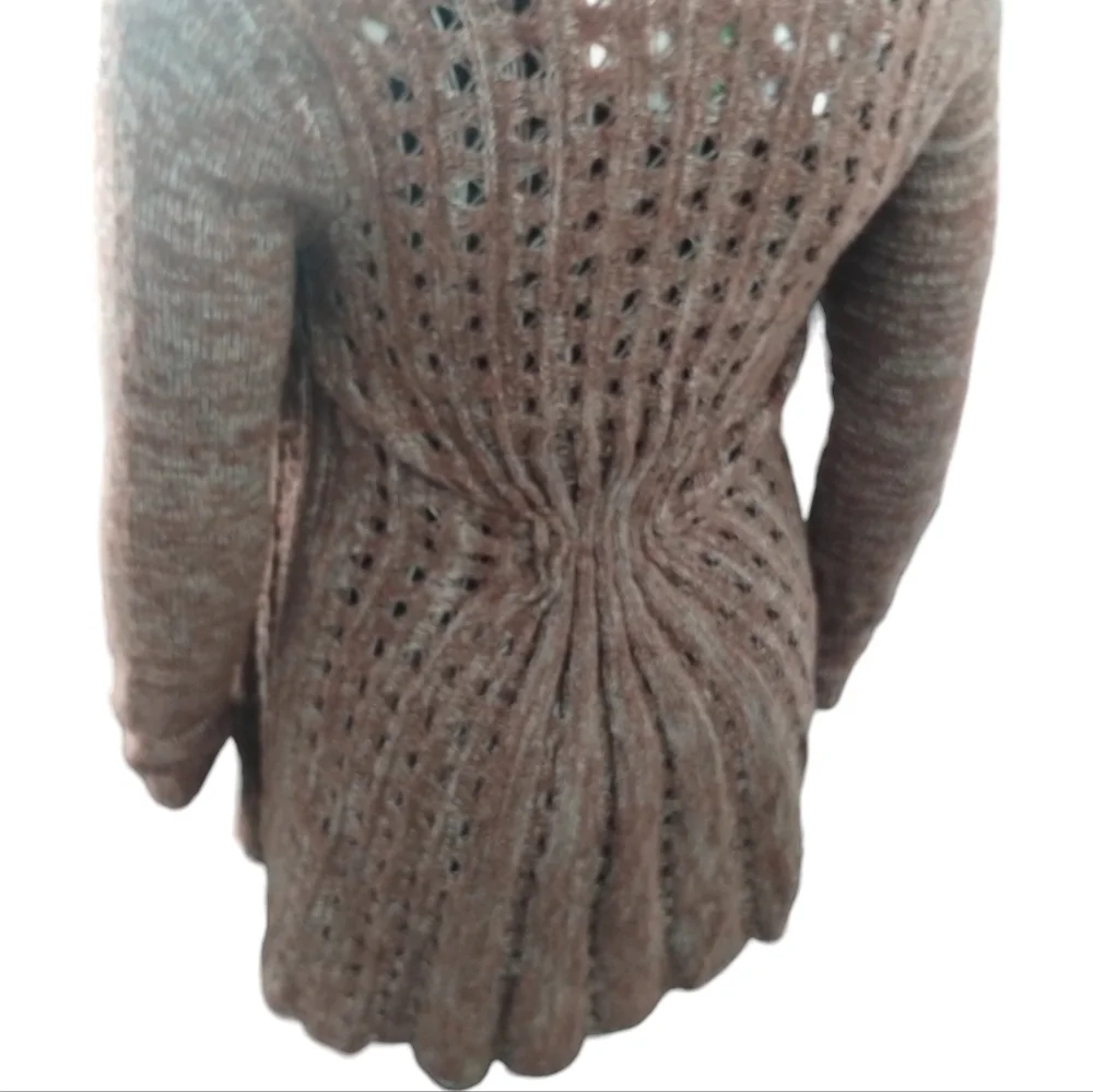 Anthropologie Rosie Neira All Days Wool Crochet Cardigan M Sweater Romantic Deli - Picture 8 of 9